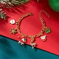 thumbnail image 1 of PRIYAL Women's Christmas Bracelet - Cartoon-Style Charm with Christmas Tree, Candy Canes, Bells & Snowflake, 1 of 8