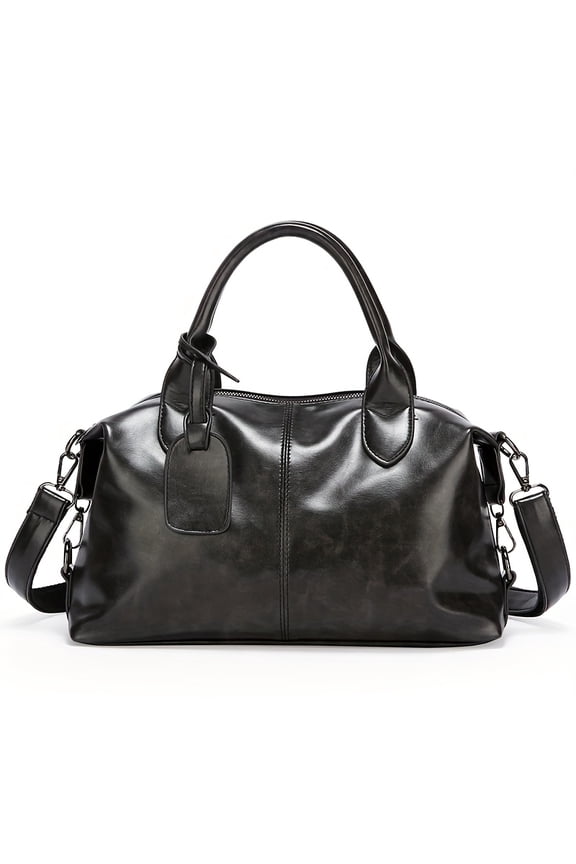 Women's Large Capacity Tote Bag Elegant Minimalist Handbag with Zipper Closure, Spacious Work Bag for Women, Versatile Commuter Bag for Office, Travel, Everyday Formal Events Durable Synthetic