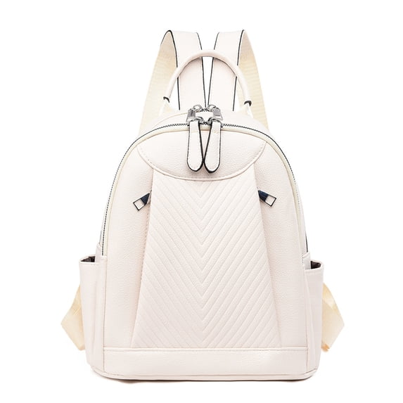 PRIYAL Women’s Stylish Leather Backpack Purse – Lightweight Travel Backpack with Multiple Pockets, Lychee Grain PU Leather