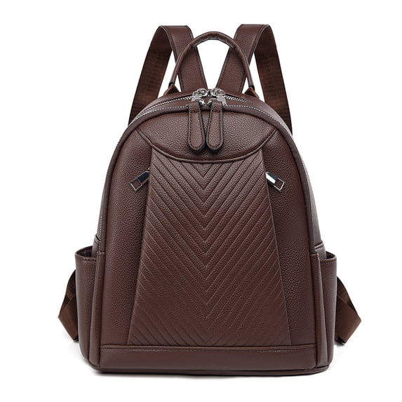 PRIYAL Women’s Stylish Leather Backpack Purse – Lightweight Travel Backpack with Multiple Pockets, Lychee Grain PU Leather
