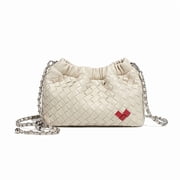PRIYAL Woven Womens Crossbody Bag & Evening Purse, Trendy Dumpling Clutch & Hobo Cloud Shoulder Bag Trendy Dumpling Clutch