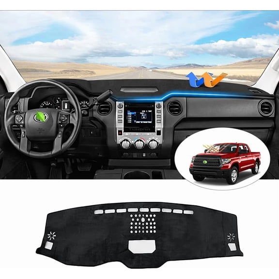 PRM Custom Fit for Dash Cover Toyota Tundra 2014 2015 2016 2017 2018 2019 2020 2021 Dashboard Cover Mat Non-Slip Pad Carpet Sunshield Protector