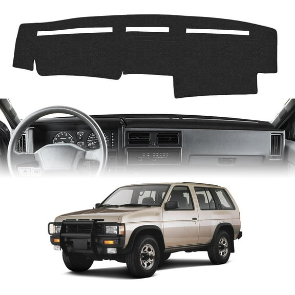 PRM Dash Cover Compatible with Nissan Pathfinder D21 Hardbody Pickup Truck 1986-1993 Dashboard Cover Mat Non-Slip Carpet Sunshield Glare UV Rays Protector (Not Fit D12)