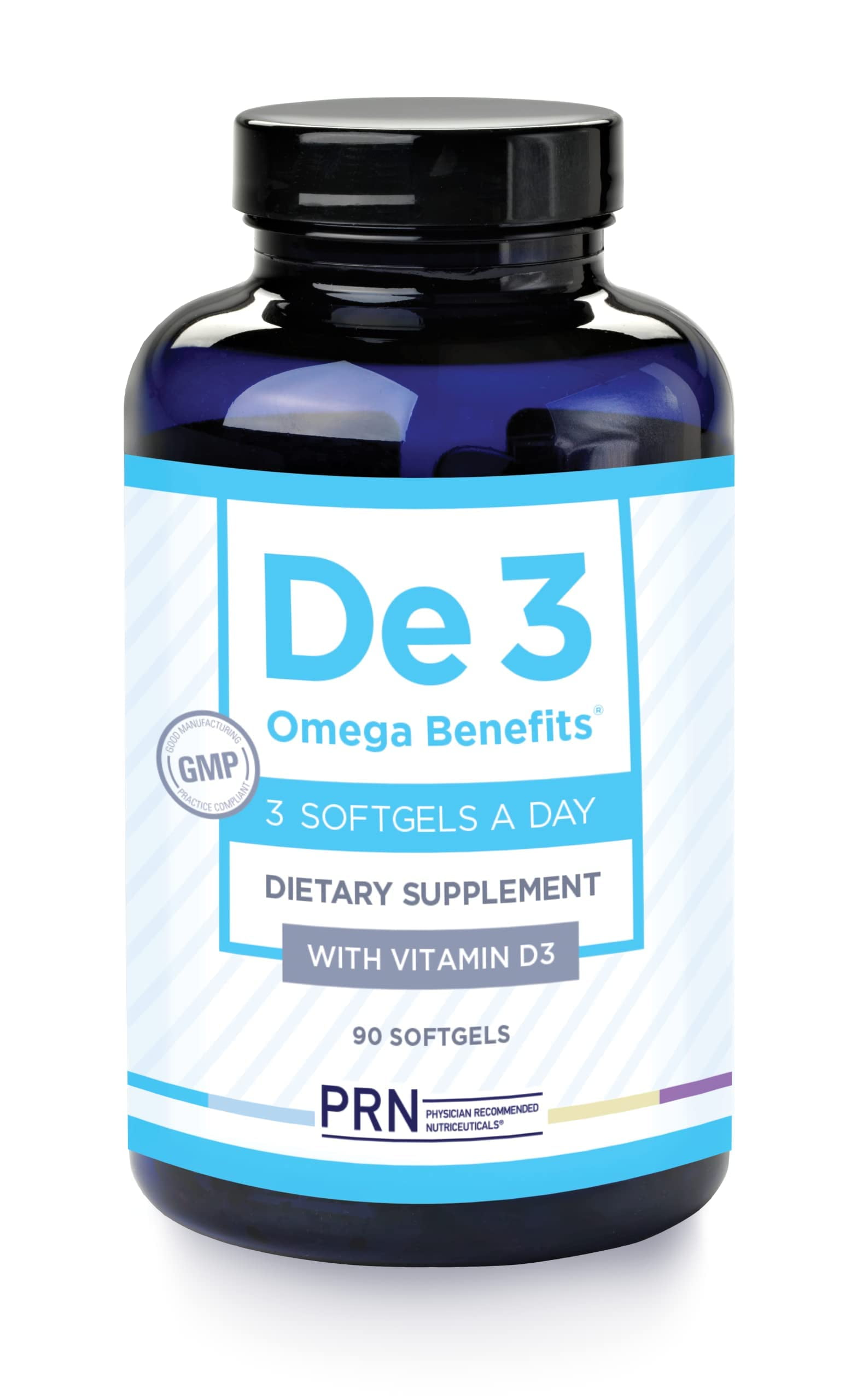 PRN DE3 Omega Benefits (New & Improved Formula 3 Per Day Serving