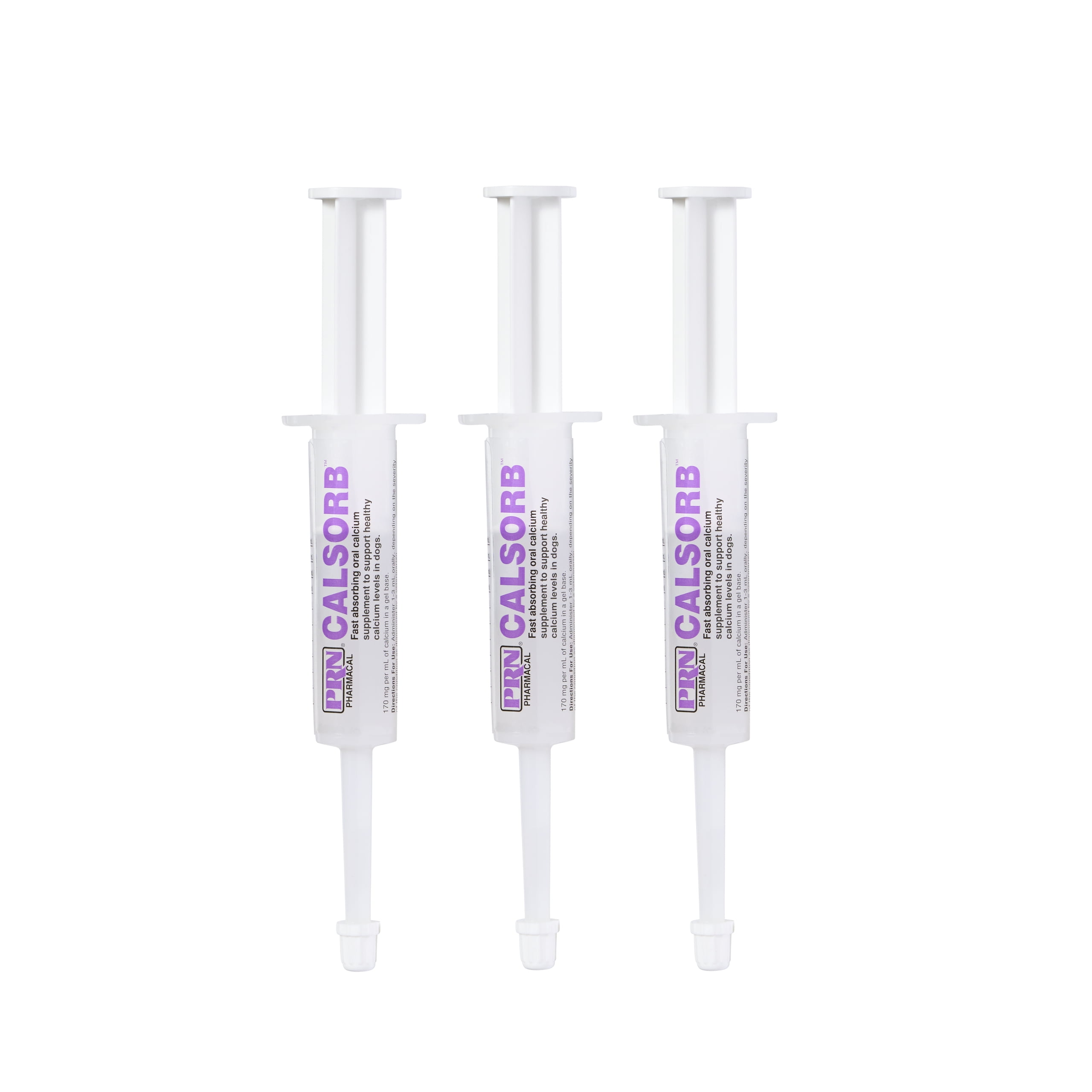 PRN Pharmacal Calsorb GelBased Dog Calcium Supplement in EasytoUse Syringe 12 mL (3 Packs