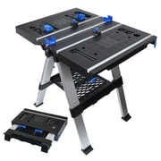 PRO 2-in-1 Folding Worktable and Saw Horse, Easy to Set Up Portable Workbenche,32W x 25D x 32H,Lightweight and Strong Load-Bearing Capacity