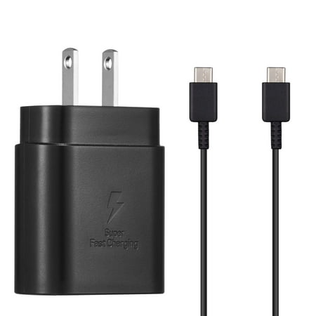 PRO 25W Wall Charger Compatible with Android Windows/PC/Tablet Adaptive Quick Fast Charger with USBC 5ft Cable (Black 1.5M)