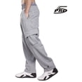 thumbnail image 1 of PRO 5 Men's Heavy Weight Fleece Cargo Pants Gym Work Pants Heather Grey, 1 of 2