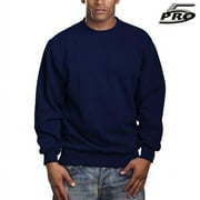 PRO 5 Mens Heavy Weight Fleece Crew neck Pullover Sweater S to 5XL - Navy
