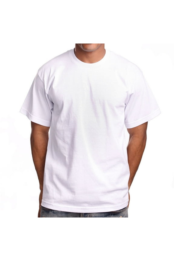 Super Heavy Men's Short Sleeve Crew Neck T-Shirt - White - Small