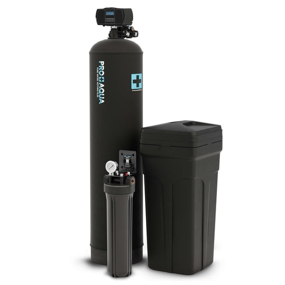 PRO+AQUA PRO-SCI-S80E Whole House Water Filter & Softener Bundle | 80,000 Grain Capacity | Removes Chlorine, Sediment, VOCs, Calcium & Magnesium | Ideal for 46 Bathrooms | High-Capacity, High-Flow