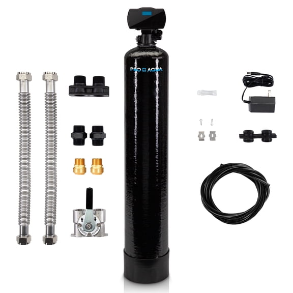 PRO+AQUA Whole House Filter System For Well Water, High Capacity, Proven Contaminant Removal, Auto-Clean, Small Footprint, Zero Water Pressure Drop, US Customer Support, 5 Year Warranty