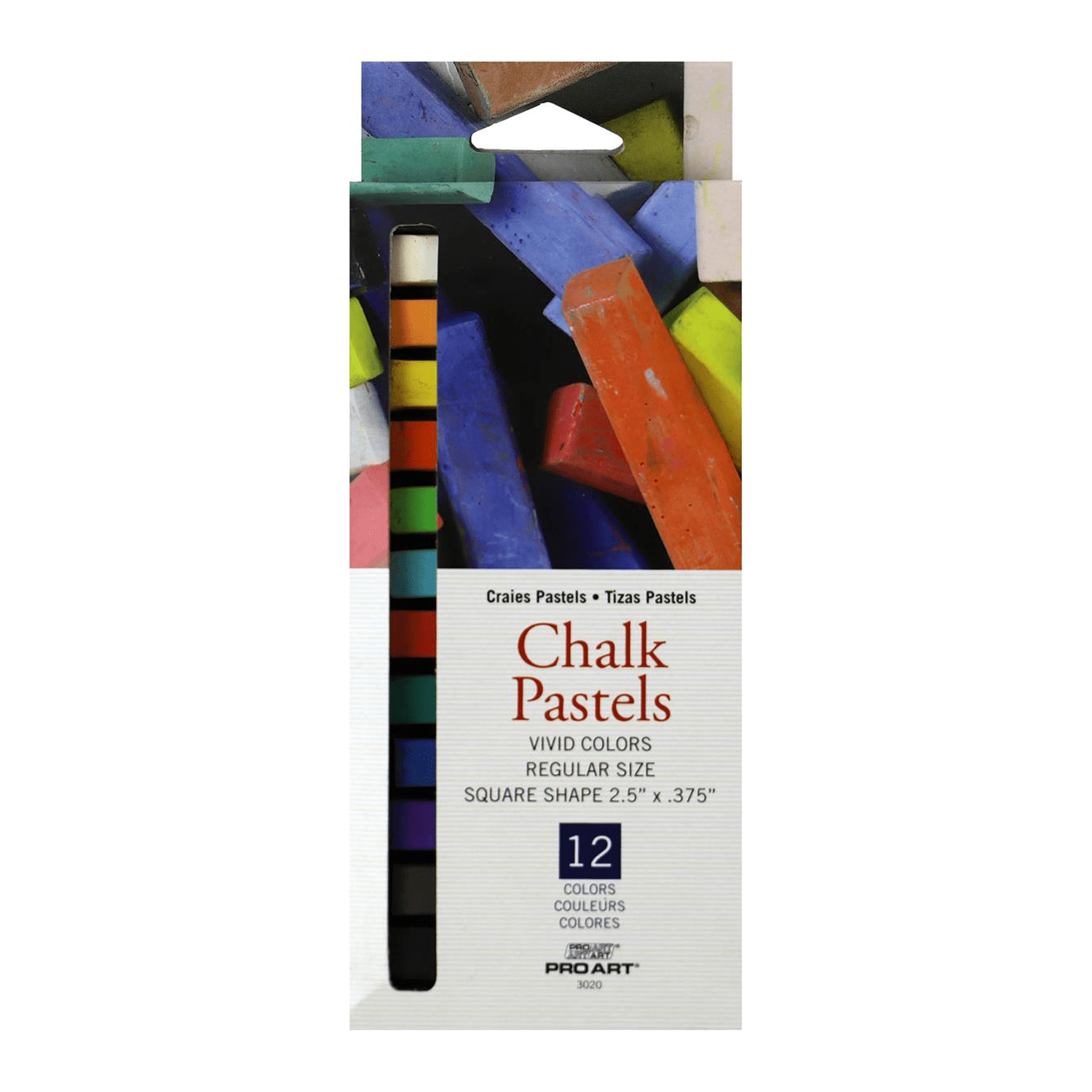 PRO ART Chalk Pastel Set, 12, Vivid Colors