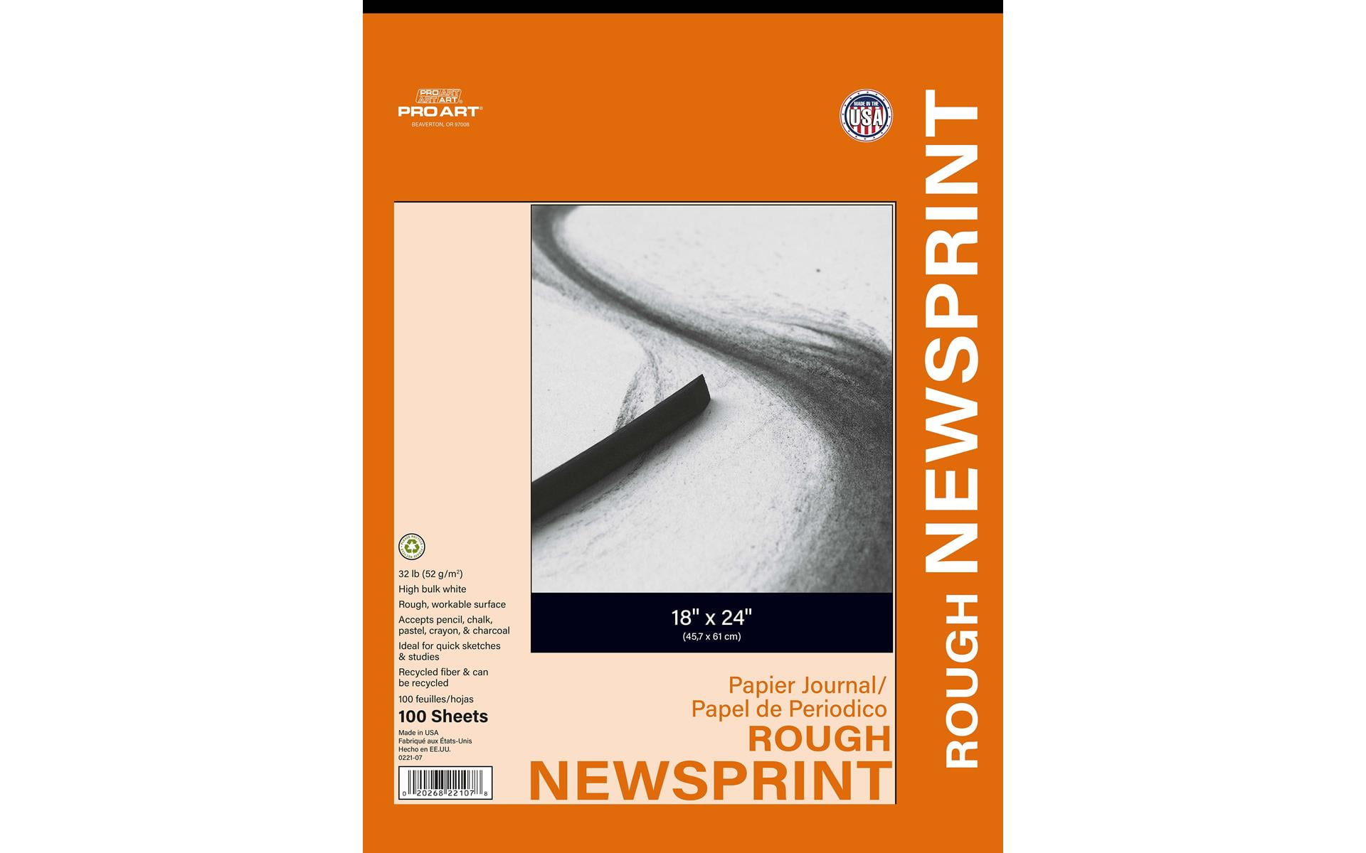 Strathmore Newsprint Rough Paper Pad 18 x 24