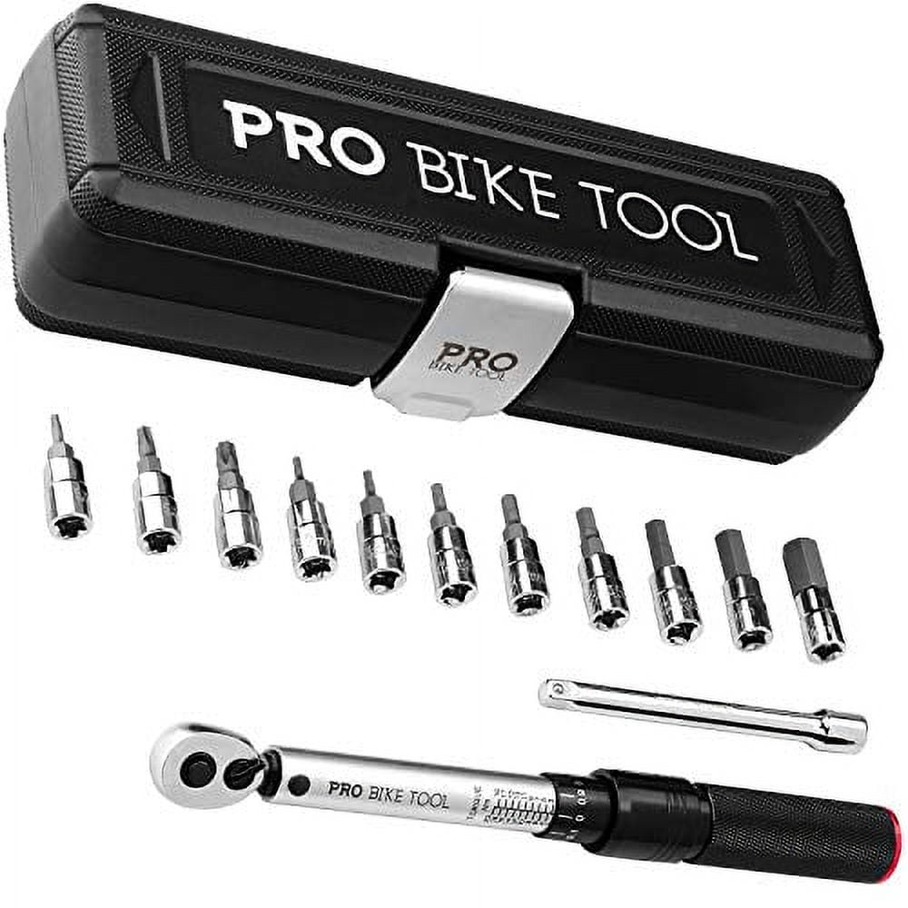 PRO BIKE TOOL 1/4 Inch Drive Click Torque Wrench Set, 220 Nm