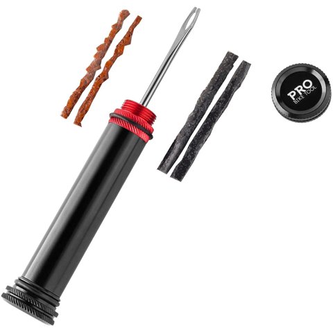PRO BIKE TOOL Tubeless Bike Tire Repair Kit – Handlebar Insert (Black)