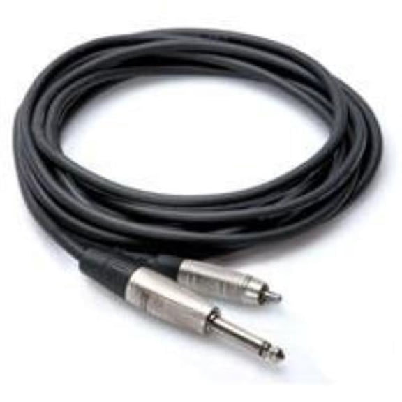 Hosa Pro HPR-003 Unbalanced Interconnect Cable - 1/4-inch TS Male to RCA Male - 3 foot