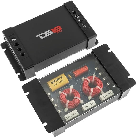 PRO-CFX 2-Way Car Audio Passive Crossover, Great for Tweeters & Mid-Range Speakers - Power Handling Up to 300 Watts (2 Pack)