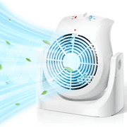 PRO CHOICE Fan and Heater Combo 2 in 1 Personal Personal Electric Table Fan for Bedroom 1500W, White