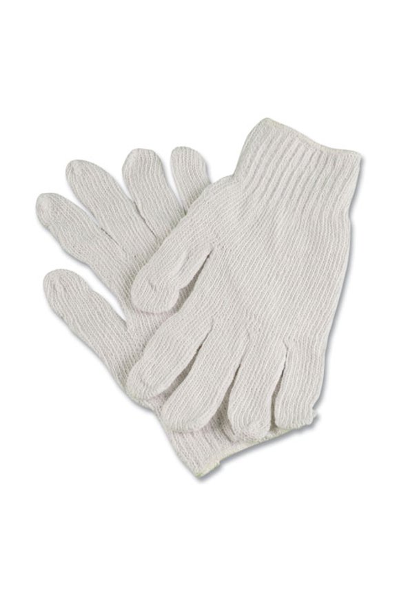 PRO CTPS400/NLW Series Natural White String Knit Gloves, Reversible, Medium, White, 12 Pairs | Bundle of 10
