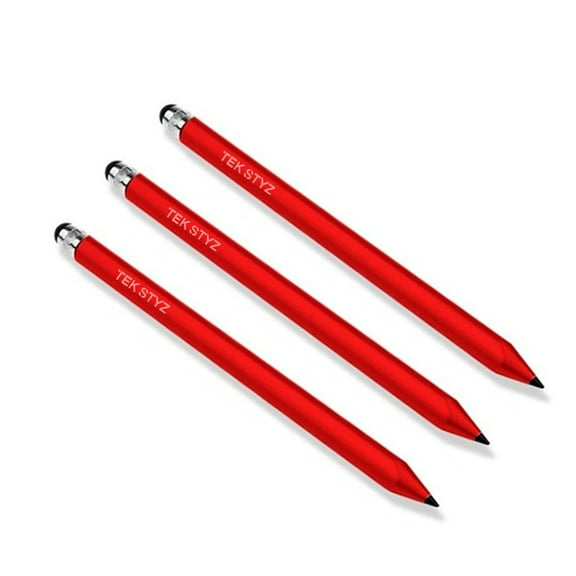 PRO Capacitive Resistive Stylus Universal 2 in 1 Compatible with Apple MacBook PRO 2018/2017/2016/13"/16"/iMac High Sensitivity & Precision 3 Pack! (RED)