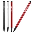 thumbnail image 1 of PRO Capacitive Resistive Stylus Universal 2 in 1 Compatible with Apple MacBook PRO 2018/2017/2016/13"/16"/iMac High Sensitivity & Precision Full Size 3 Pack! (BLACK SILVER RED), 1 of 5