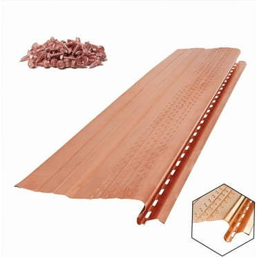 PRO Copper Gutter Guard Systems 5" Inch and 6" inch Adjustable Half Round Gutter Protection Under The Shingle Installation|Made in The USA | Manufacturer Art of Gutter (Copper - 10 Feet)