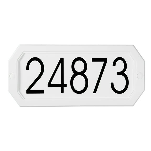 PRO-DF 11.5 Inch ABS Plastic White Weatherproof House Numbers, 30 Piece Pack