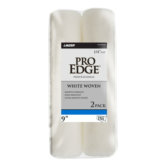 PRO EDGE by Linzer 9x1/4" Woven Paint Roller Cover 2 Pack