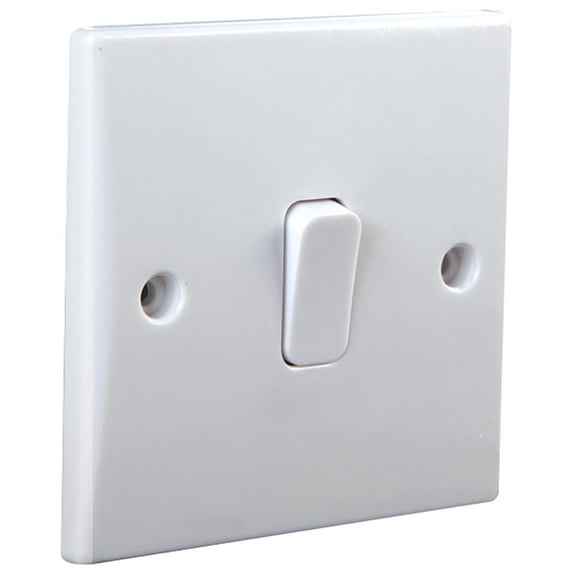 PRO ELEC - 1 Gang, 2 Way Rounded Edge Wall Switch, 10AX, 250V