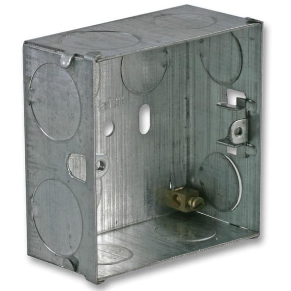 PRO ELEC - 1 Gang Metal Back Box, 35mm Depth