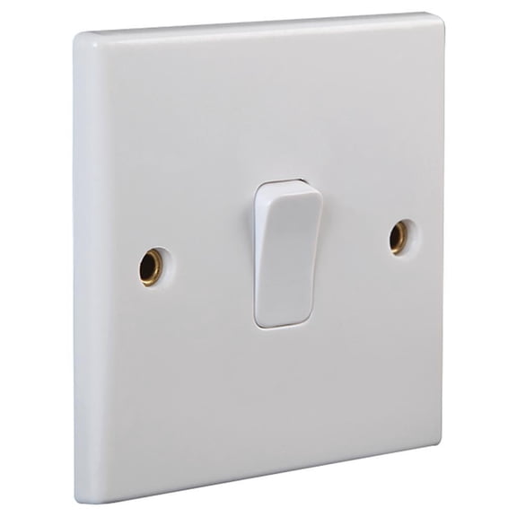 PRO ELEC - 1-Gang Rounded Edge DP Wall Switch, 20A, 250V