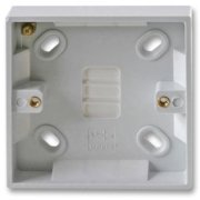 PRO ELEC - 1-Gang White Surface Mount Pattress Box 16mm