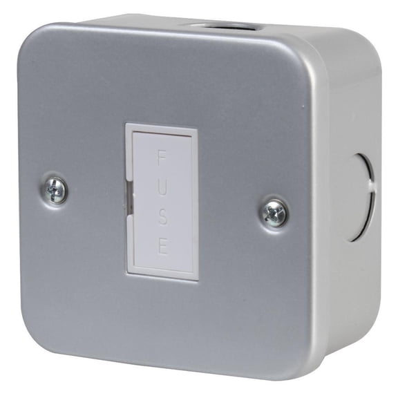 PRO ELEC - 13A Metal Clad Fused, Unswitched Connection Unit