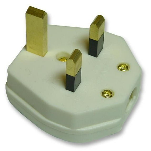 PRO ELEC - 13A UK Mains Plug, White