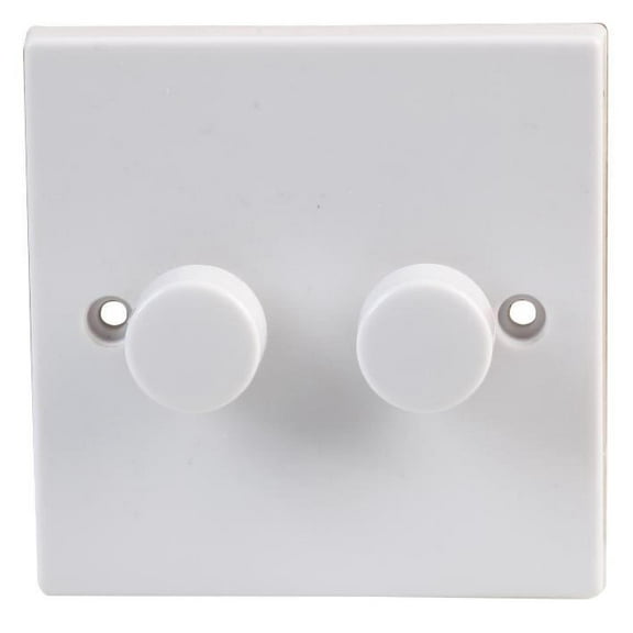 PRO ELEC - 2 Gang 2 Way Dimmer Light Switch, 250W