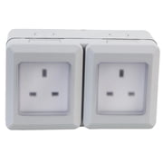 PRO ELEC - 2-Gang Weatherproof Mains Socket, IP55