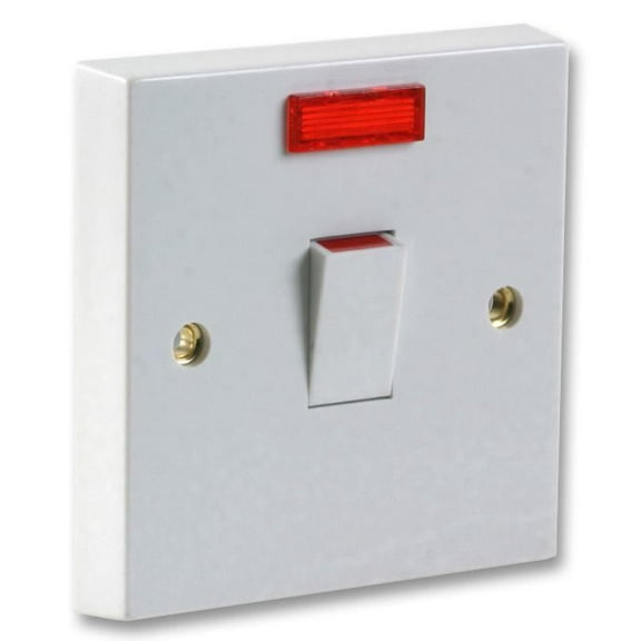 PRO ELEC - 20A Double Pole Switch with Neon