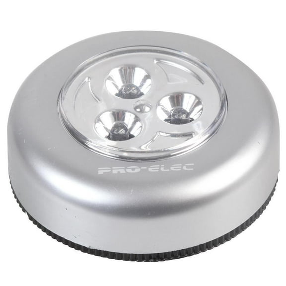 PRO ELEC - 3 LED Push Light, Battery Powered