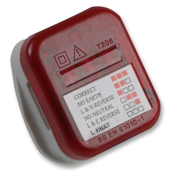 PRO ELEC - 3-Pin UK Mains Socket Tester, 13A, 250V