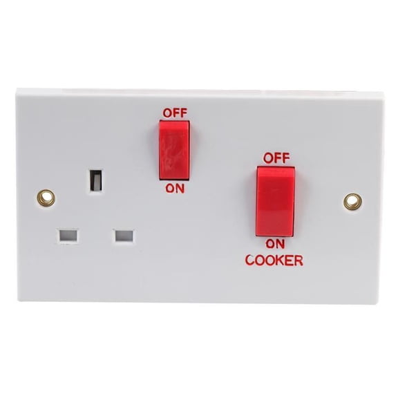 PRO ELEC - 45A DP Cooker Control Switch and Socket
