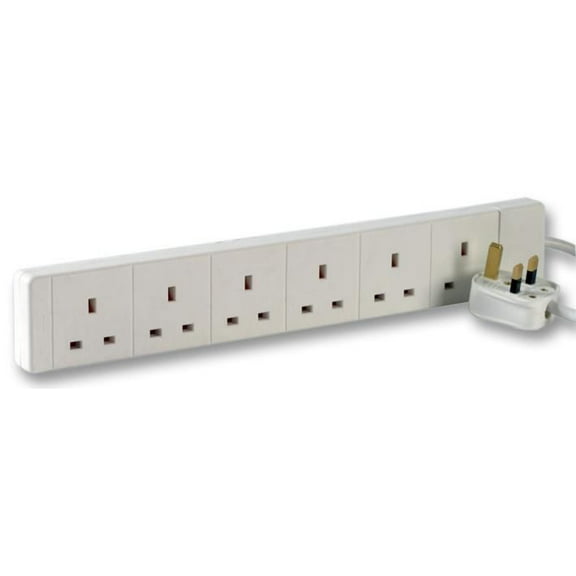 PRO ELEC - 6-Gang Extension Lead, 0.5m Lead