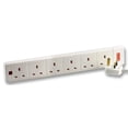 thumbnail image 1 of PRO ELEC - 6 Gang Surge Protected Extension Lead, White 2m, 1 of 1