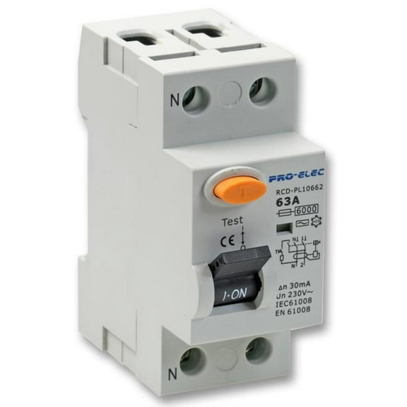 PRO ELEC - 63A Double Pole RCD