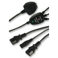 thumbnail image 1 of PRO ELEC - IEC Splitter, 2x IEC + Fig 8 Power Lead with Surge Protector, 1 of 1