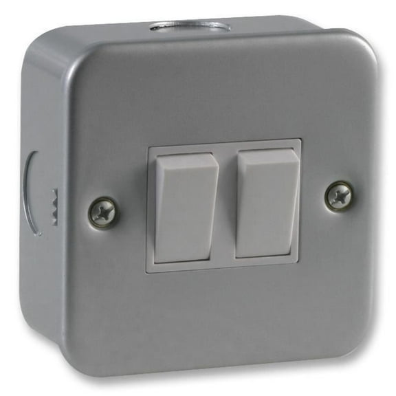 PRO ELEC - Metalclad 2 Gang 2 Way Light Switch
