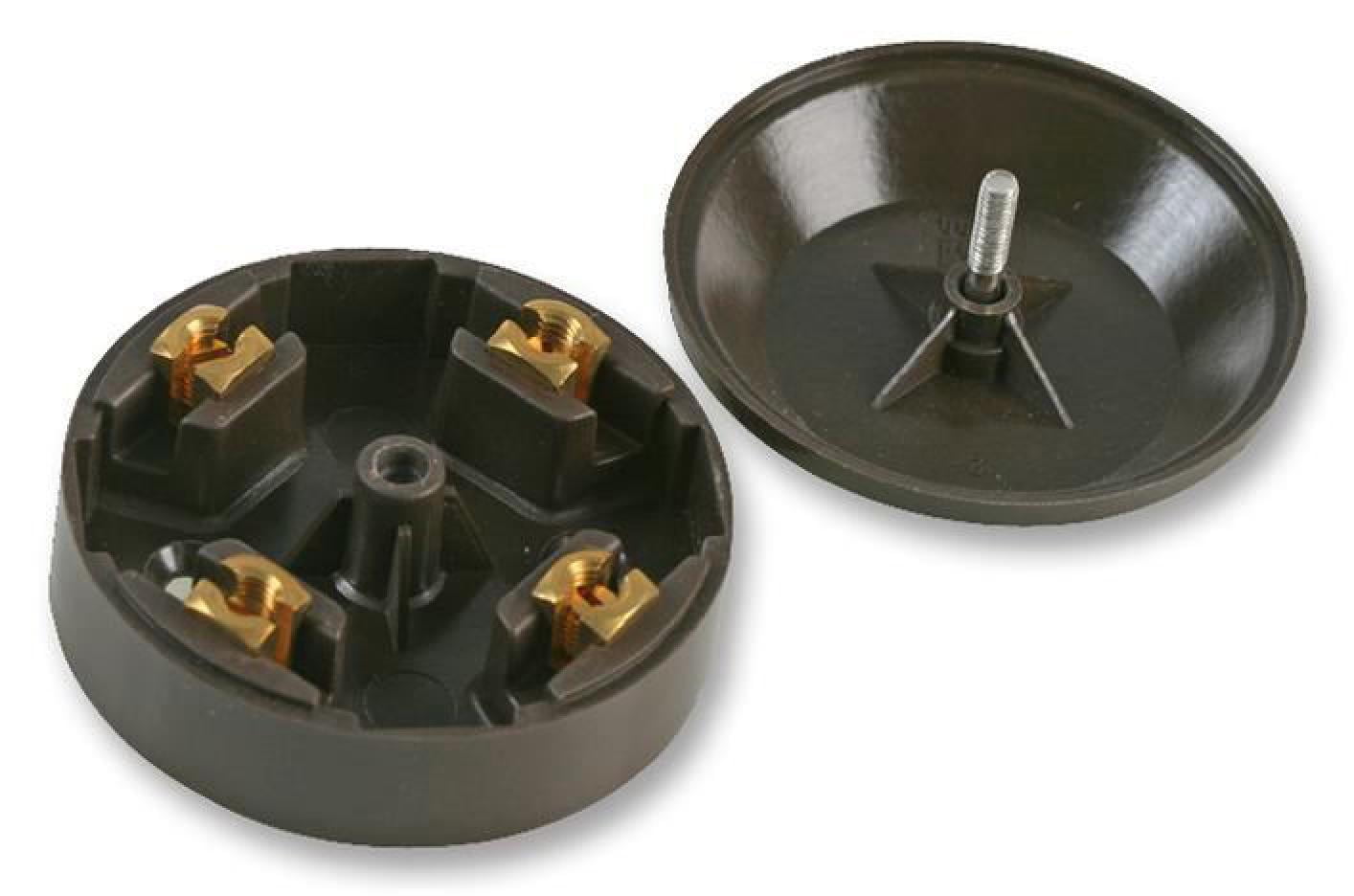 PRO ELEC - Mini Junction Box, 20A 4 Terminal Brown