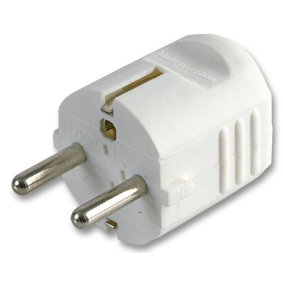 PRO ELEC - Rewireable Schuko Plug, Side Entry, 16A, White