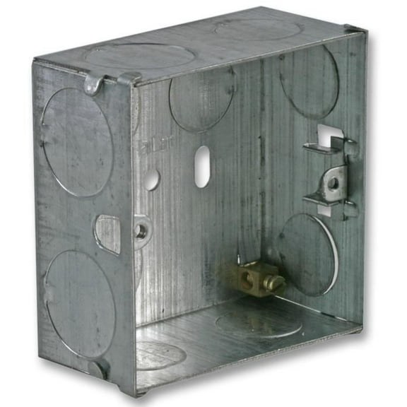 PRO ELEC - Single Metal Back Box, 35mm