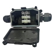 PRO ELEC - Waterproof Junction Box with Terminal Block, Black, IP65